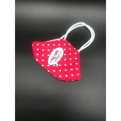 Mask cover face Le pandorine Allegria pois red