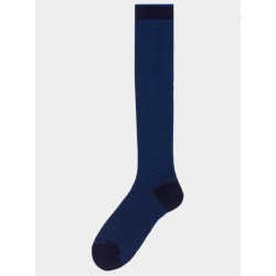 Socks men made in italy micro strip blue