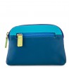 large coin purse leather blue royale