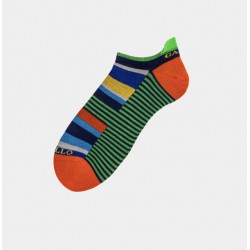 Socks men made in italy multicolor stripes green