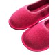 Pink Boiled wool slippers woman