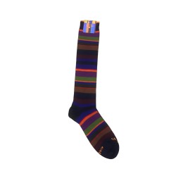 Socks men made in italy dark red multicolor