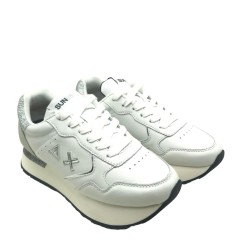 White kelly leather sneakers Sun 68