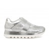 Sneakers Cafenoir silver metalllic leather